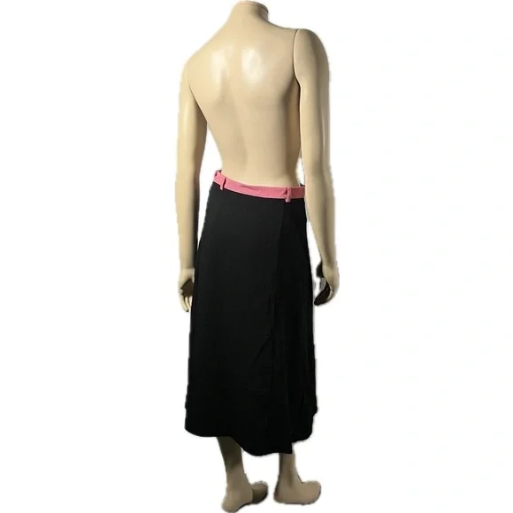 NWOT Paul Smith Midi Skirt black with pink detail - Picture 6 of 11